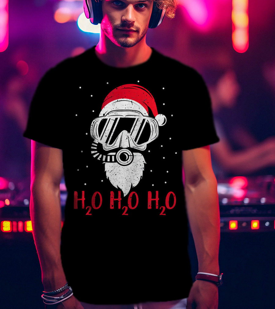 Santa Scuba Diving H2O H2O H2O T-Shirt