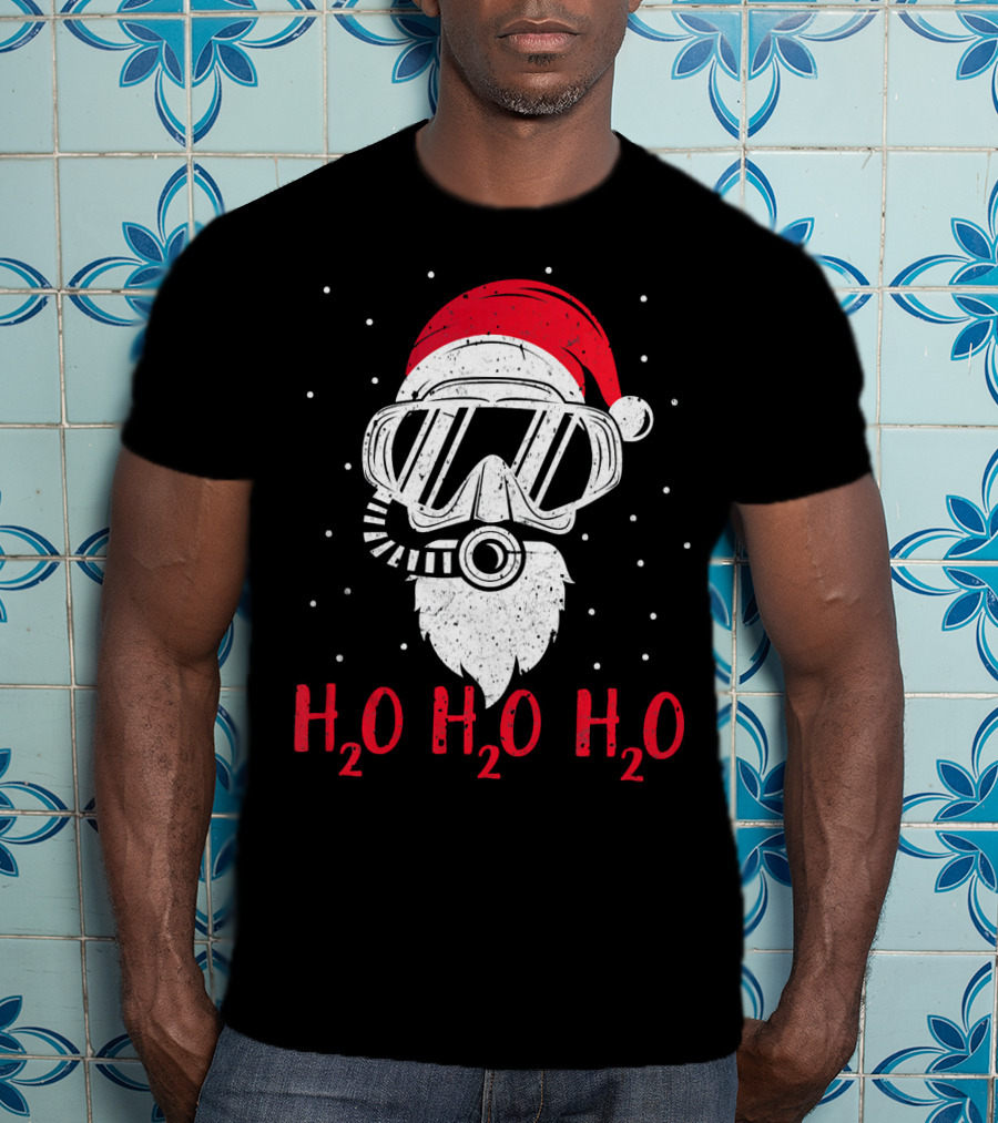 Santa Scuba Diving H2O H2O H2O T-Shirt