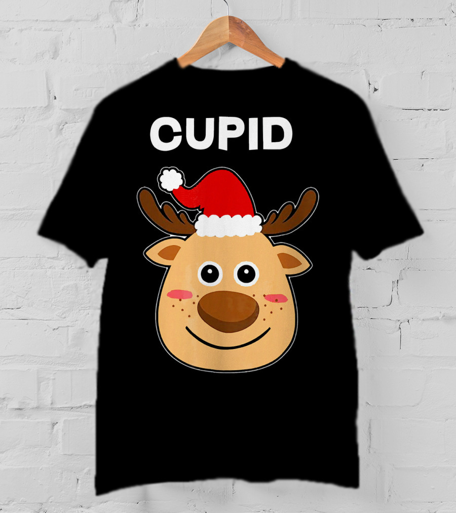 Santa Hat Reindeer Cupid T-Shirt