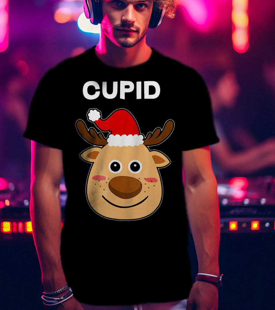 Santa Hat Reindeer Cupid T-Shirt