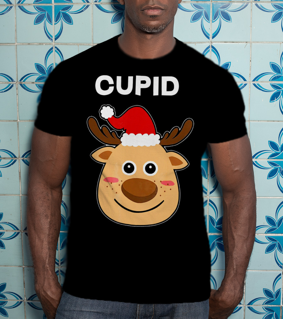 Santa Hat Reindeer Cupid T-Shirt