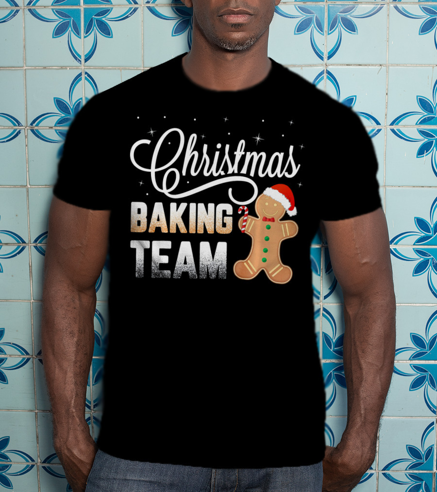 Christmas Baking Team Gingerbread Candy Cane Holiday T-Shirt