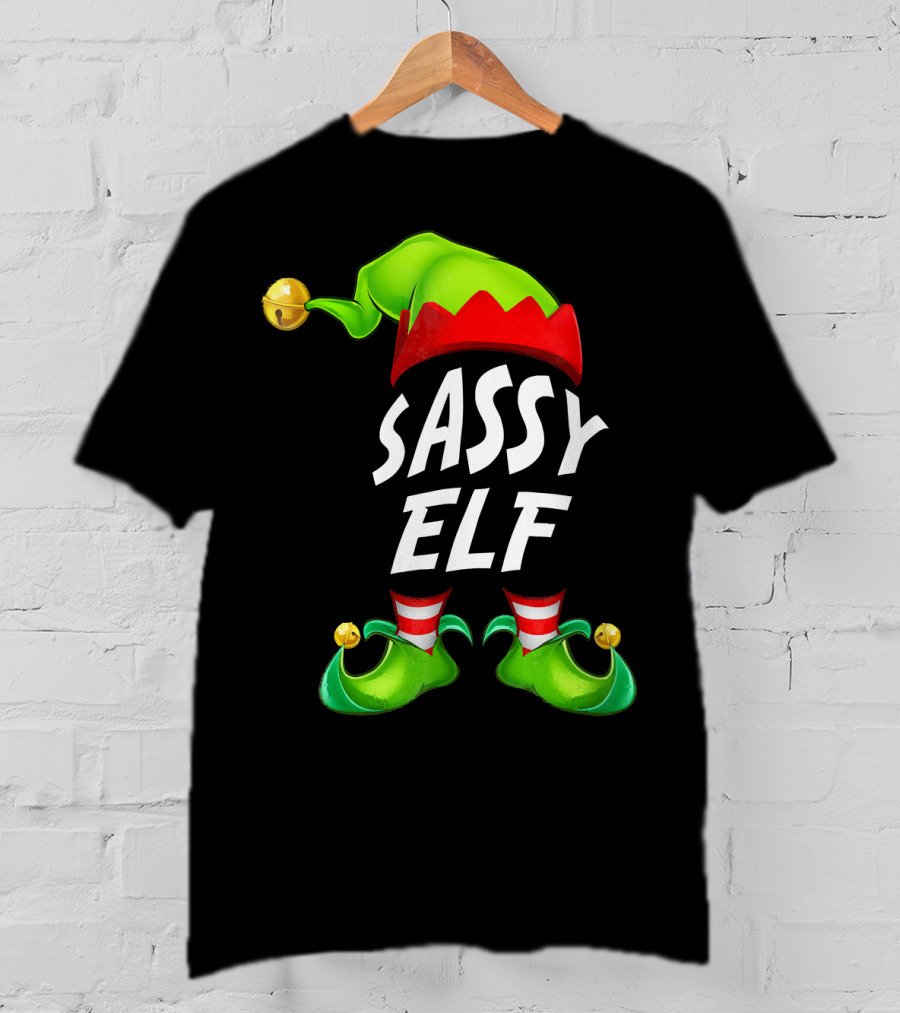 Sassy Elf Christmas Funny Fam T-Shirt