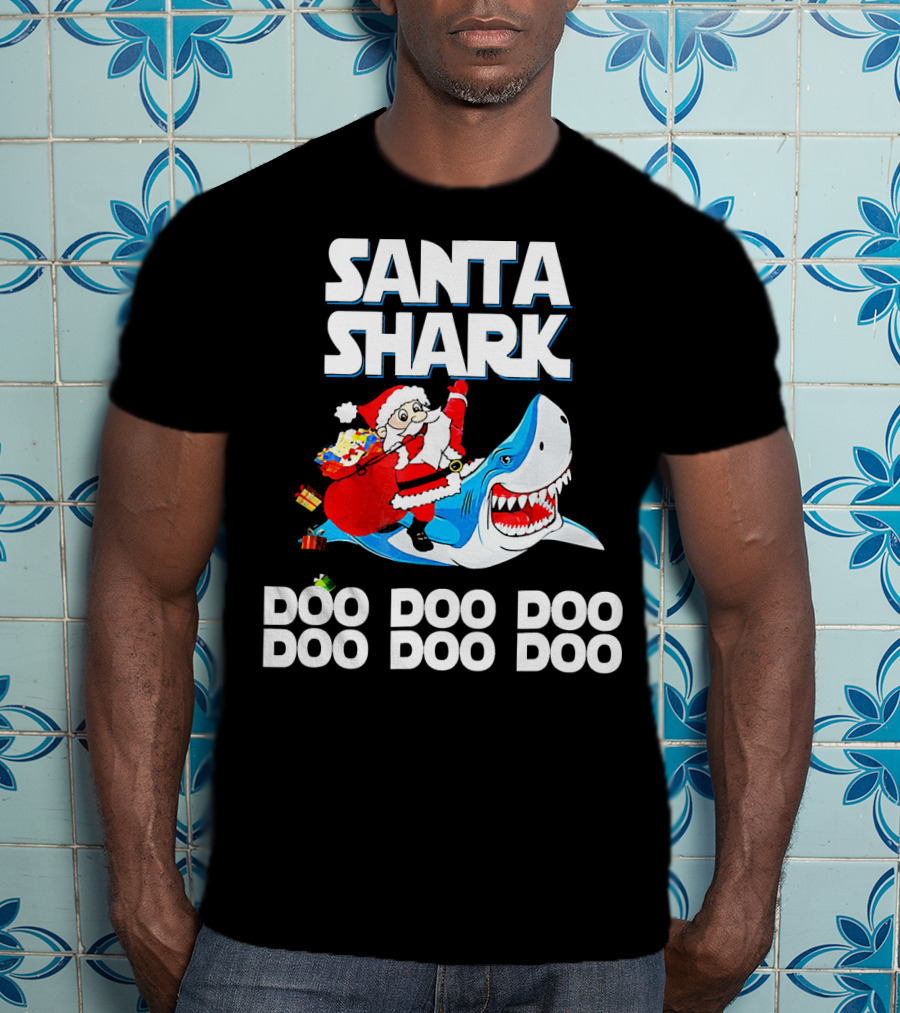 Santa Shark Doo Doo Doo Doo Doo Doo T-Shirt