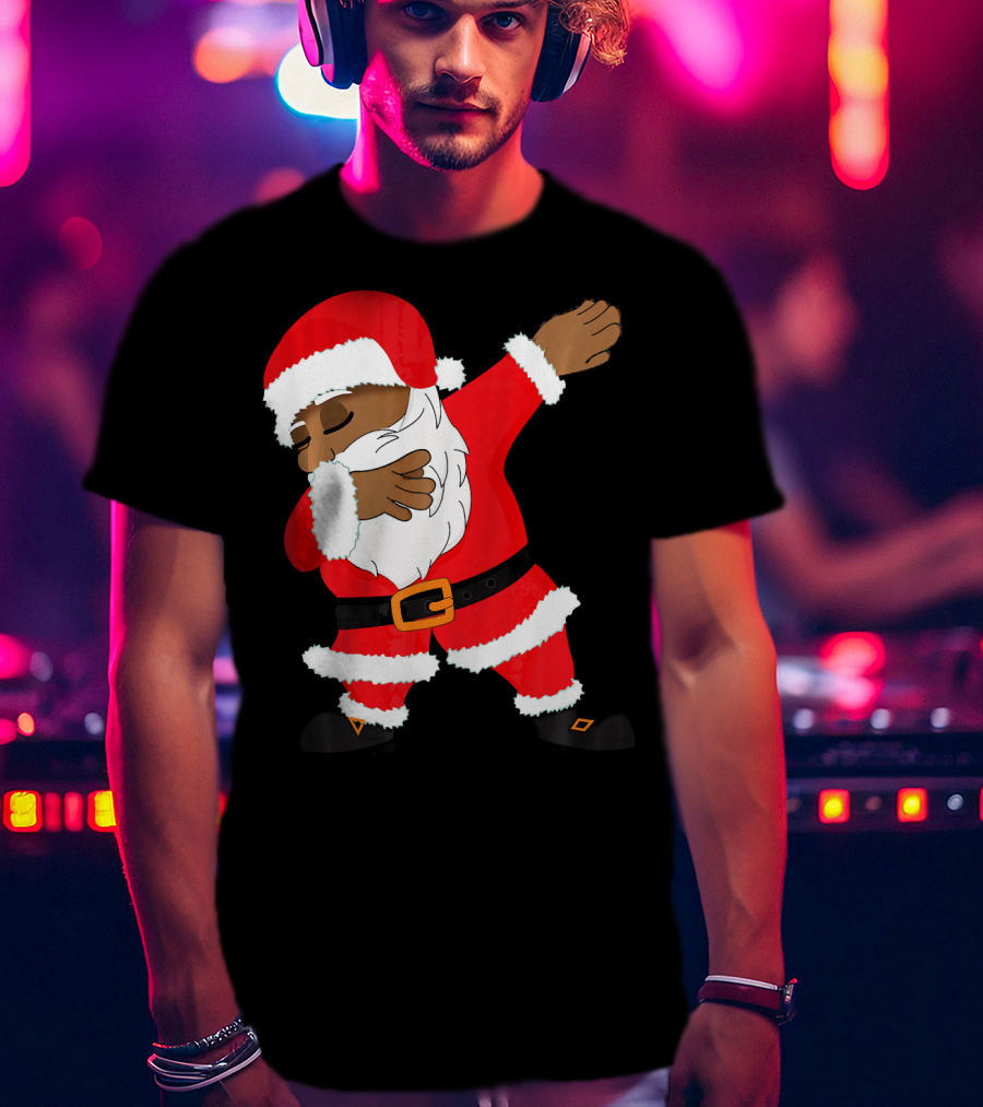 Dabbing Santa Funny Christmas Dab Festive Hip Hop Style Santa Claus T-Shirt