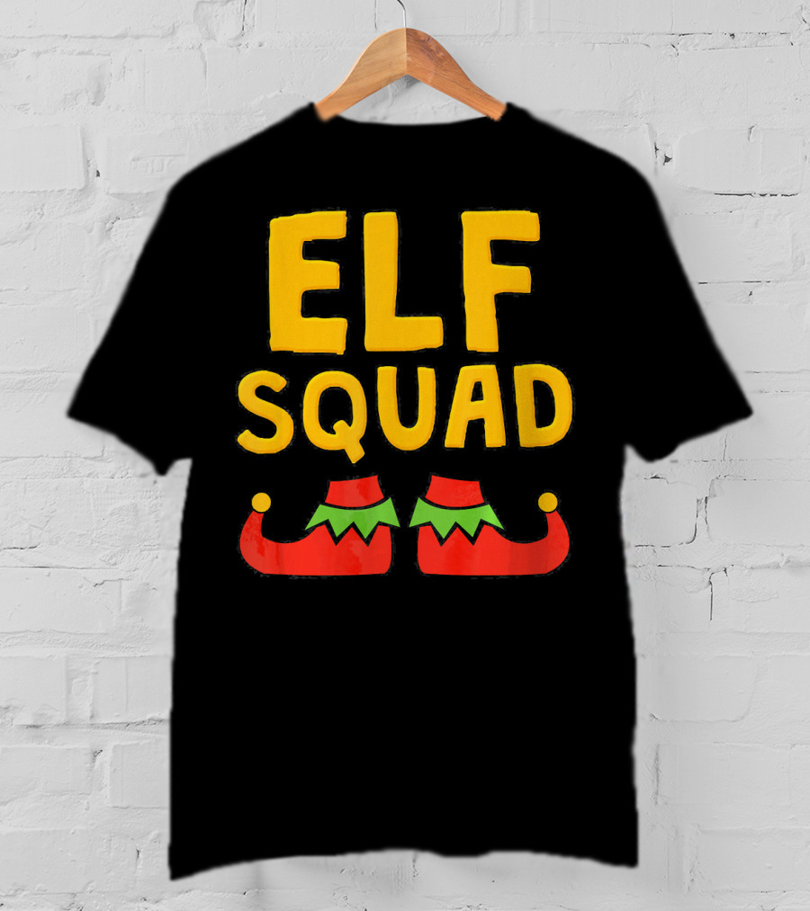 ELF SQUAD Fun Holiday Elf Shoes Festive T-Shirt