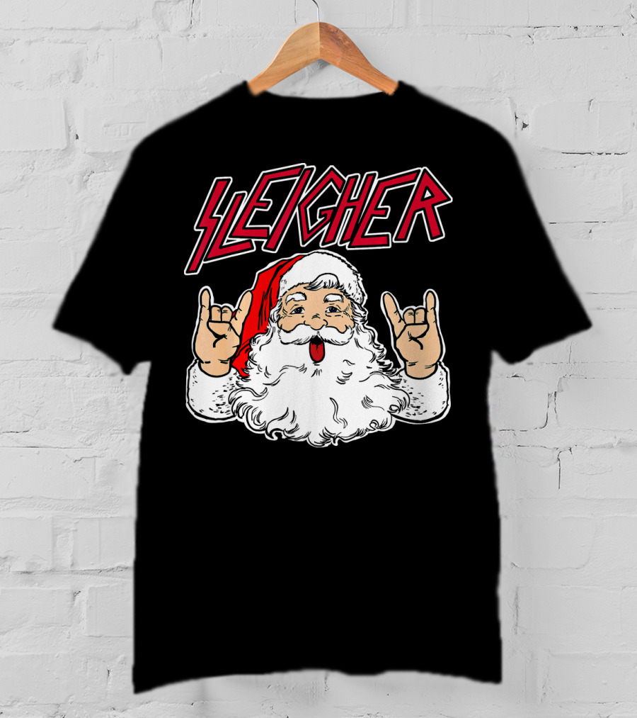 Santa Sleigher Funny Slayer Hail Santa T-Shirt