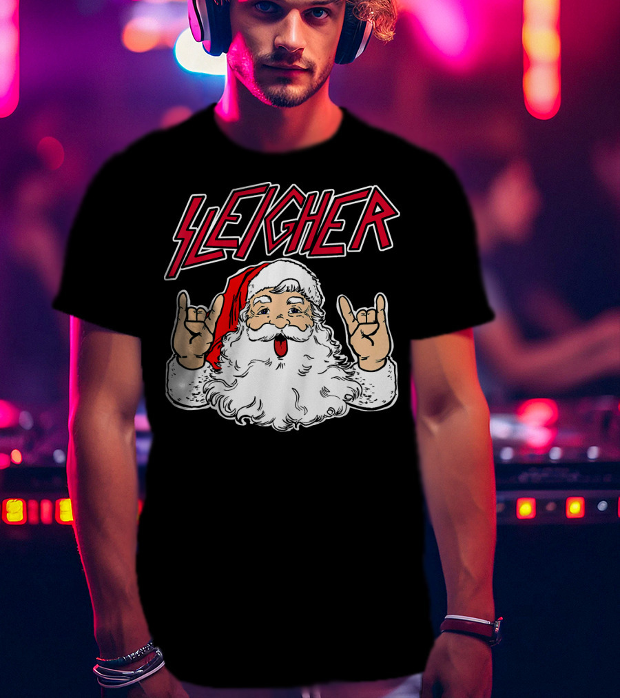 Santa Sleigher Funny Slayer Hail Santa T-Shirt