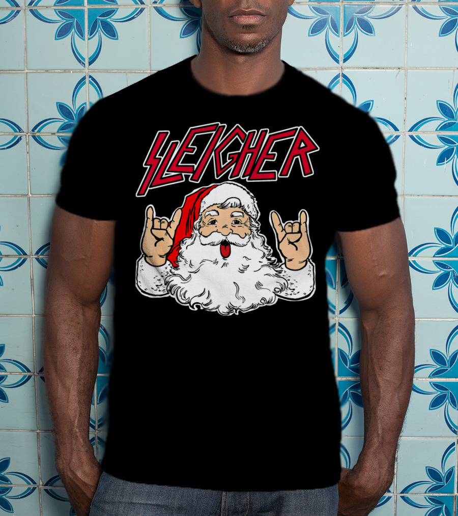 Santa Sleigher Funny Slayer Hail Santa T-Shirt