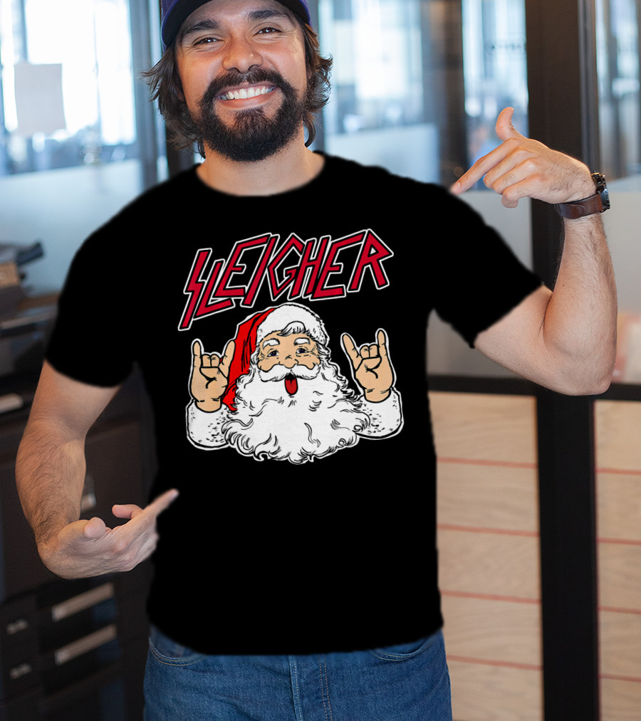 Santa Sleigher Funny Slayer Hail Santa T-Shirt
