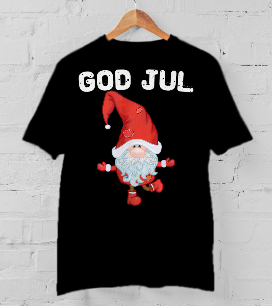 God Jul Santa Claus Swedish Merry Christmas Sweden T-Shirt