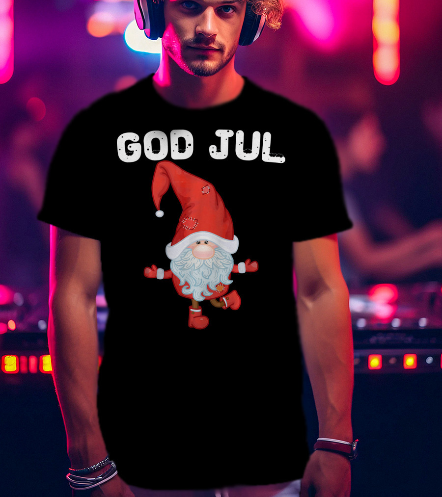 God Jul Santa Claus Swedish Merry Christmas Sweden T-Shirt