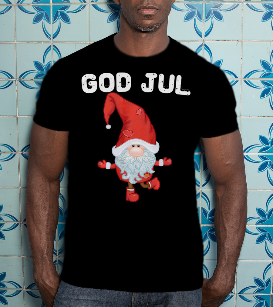 God Jul Santa Claus Swedish Merry Christmas Sweden T-Shirt