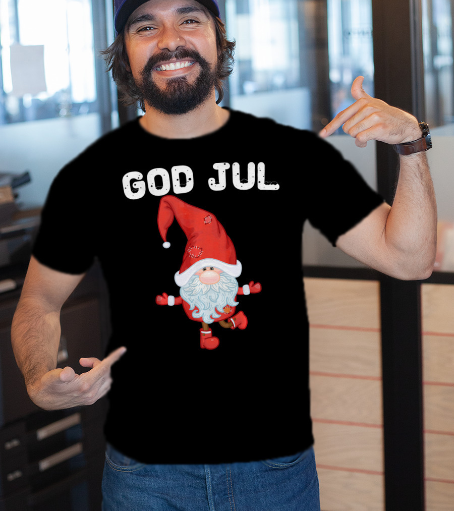God Jul Santa Claus Swedish Merry Christmas Sweden T-Shirt