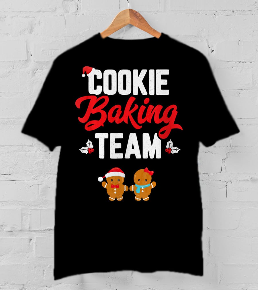 Cookie Baking Team Matching Family Christmas Gingerbread Holiday T-Shirt
