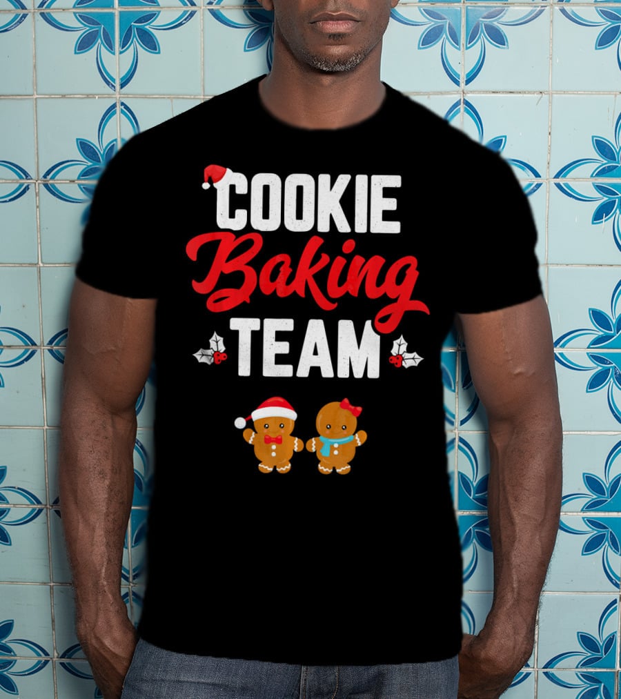 Cookie Baking Team Matching Family Christmas Gingerbread Holiday T-Shirt