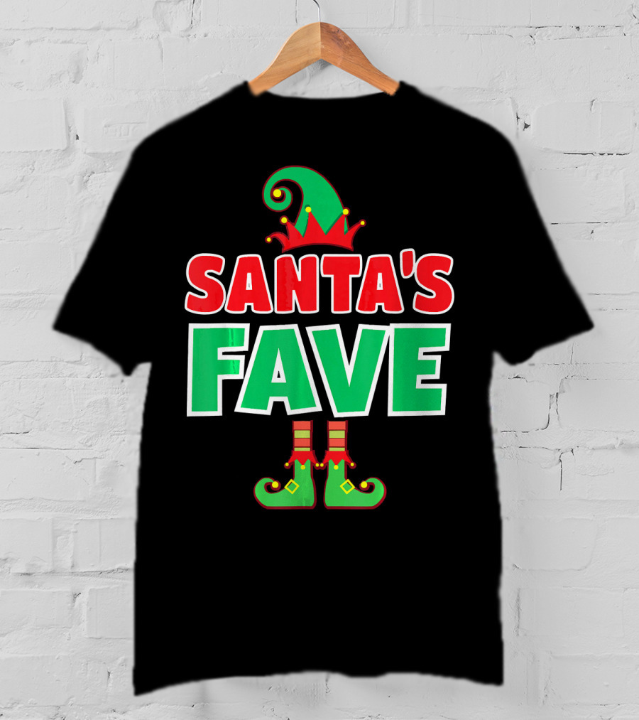 SANTA'S FAVE Elf Hat And Boots T-Shirt