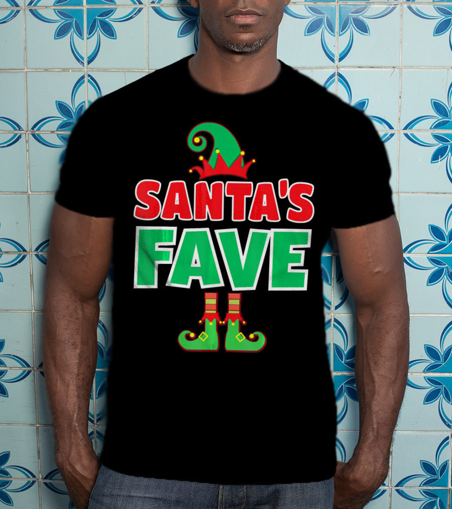 SANTA'S FAVE Elf Hat And Boots T-Shirt