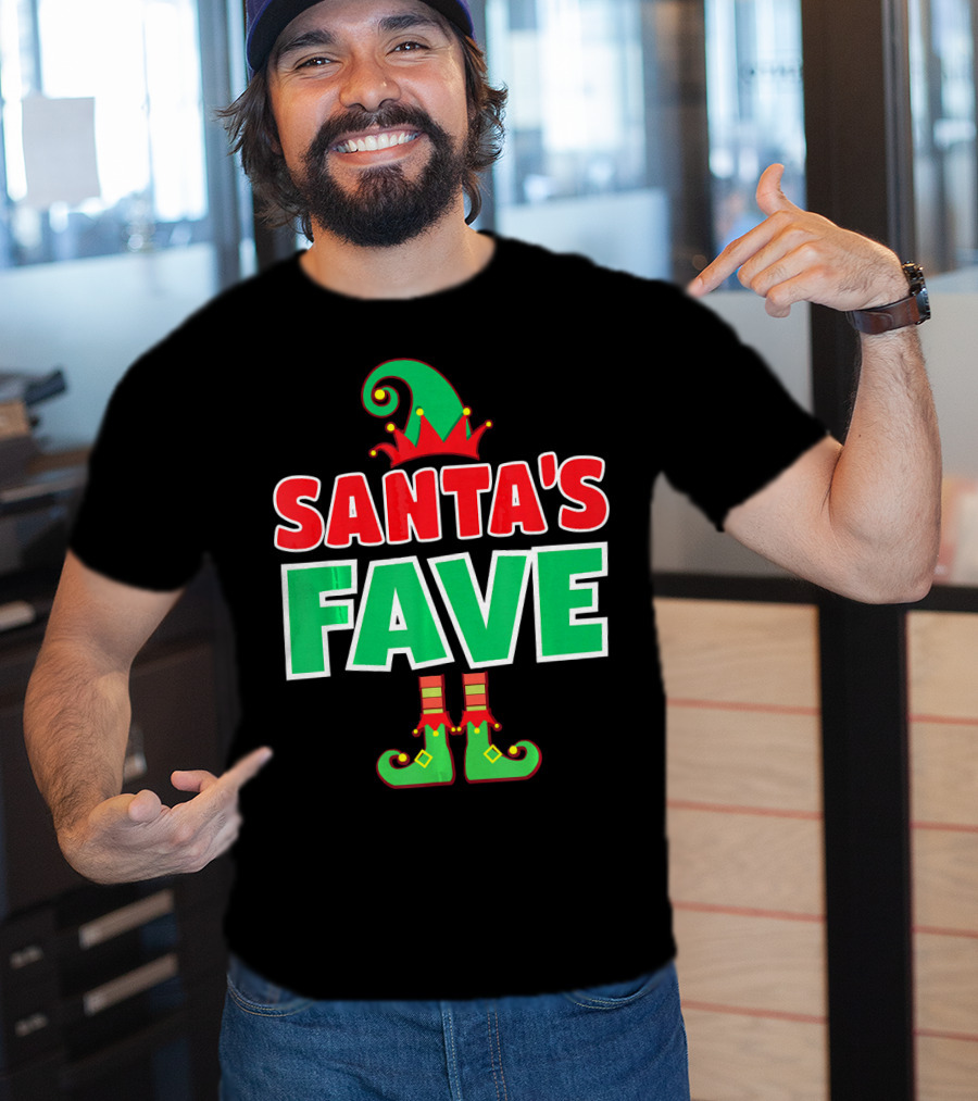SANTA'S FAVE Elf Hat And Boots T-Shirt