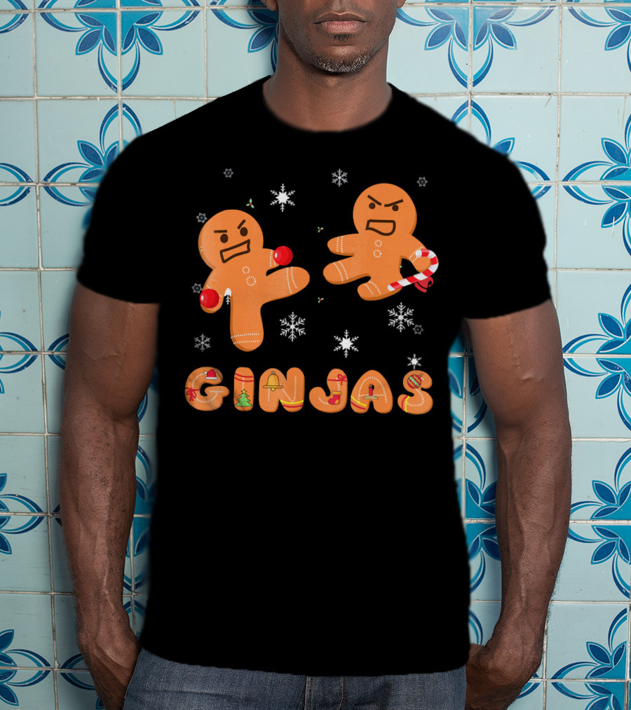 Ginjas Gingerbread Ninjas Holiday Fun T-Shirt
