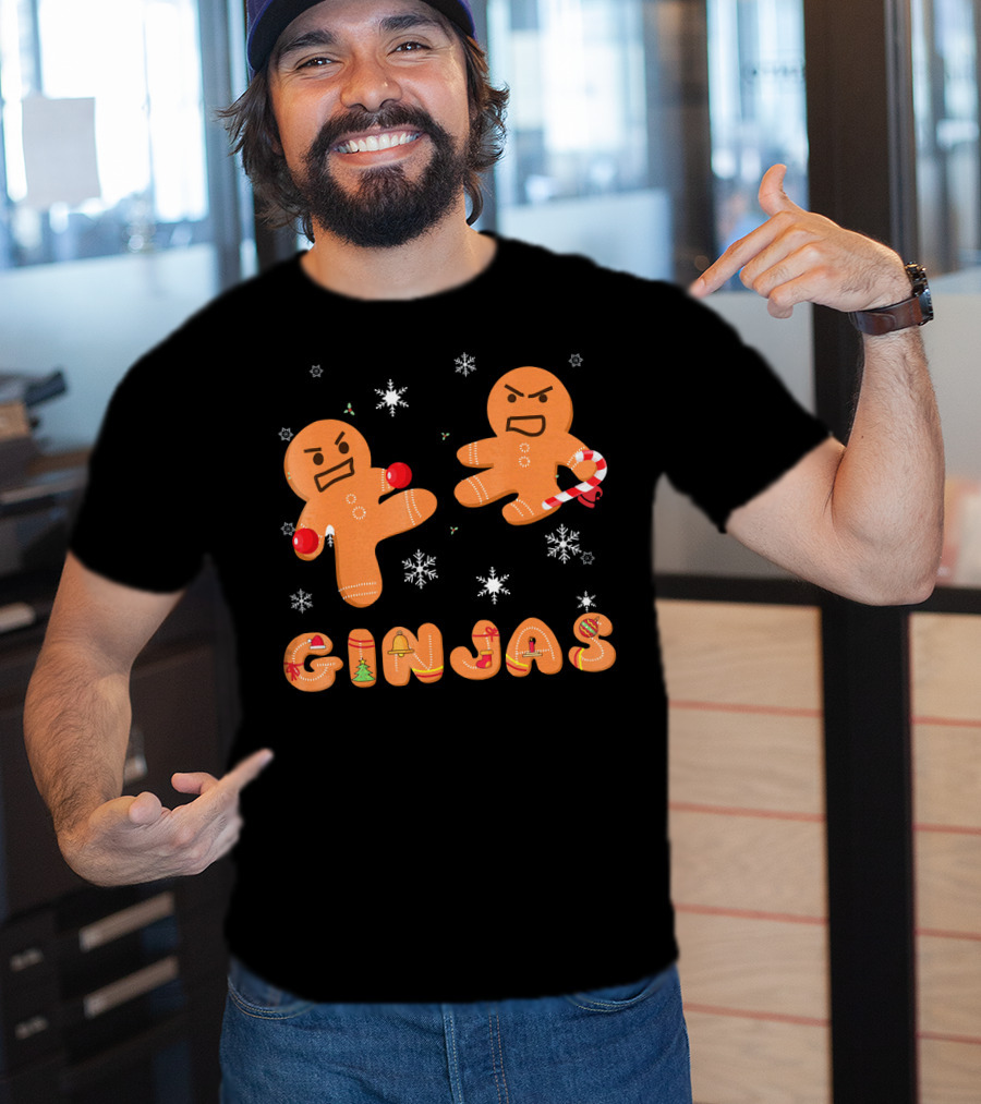 Ginjas Gingerbread Ninjas Holiday Fun T-Shirt