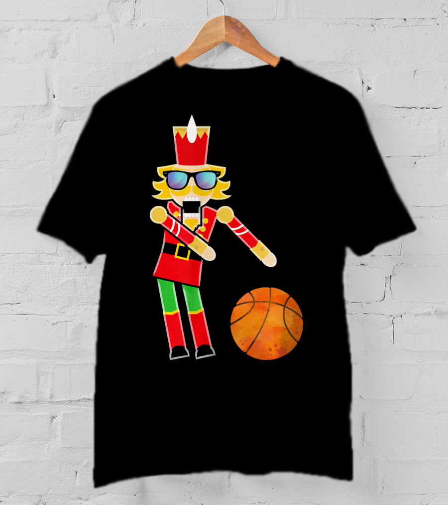 Christmas Nutcracker Basketball Floss Dance T-Shirt