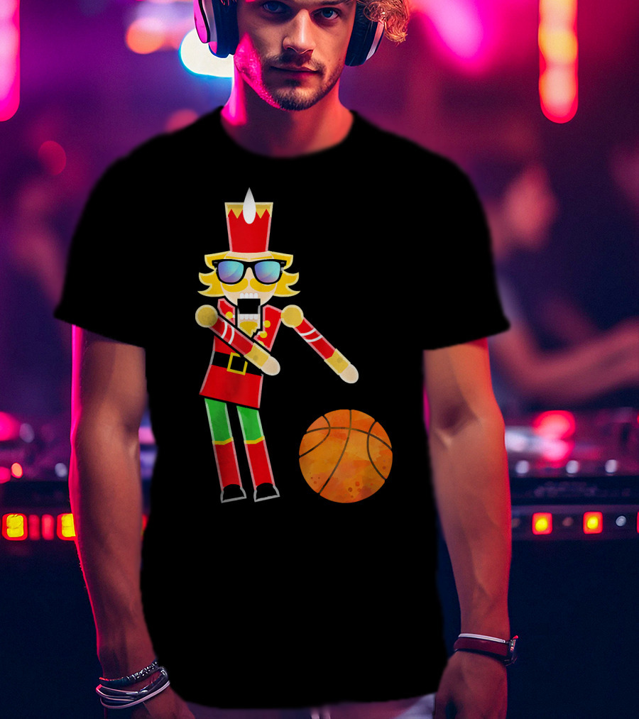 Christmas Nutcracker Basketball Floss Dance T-Shirt
