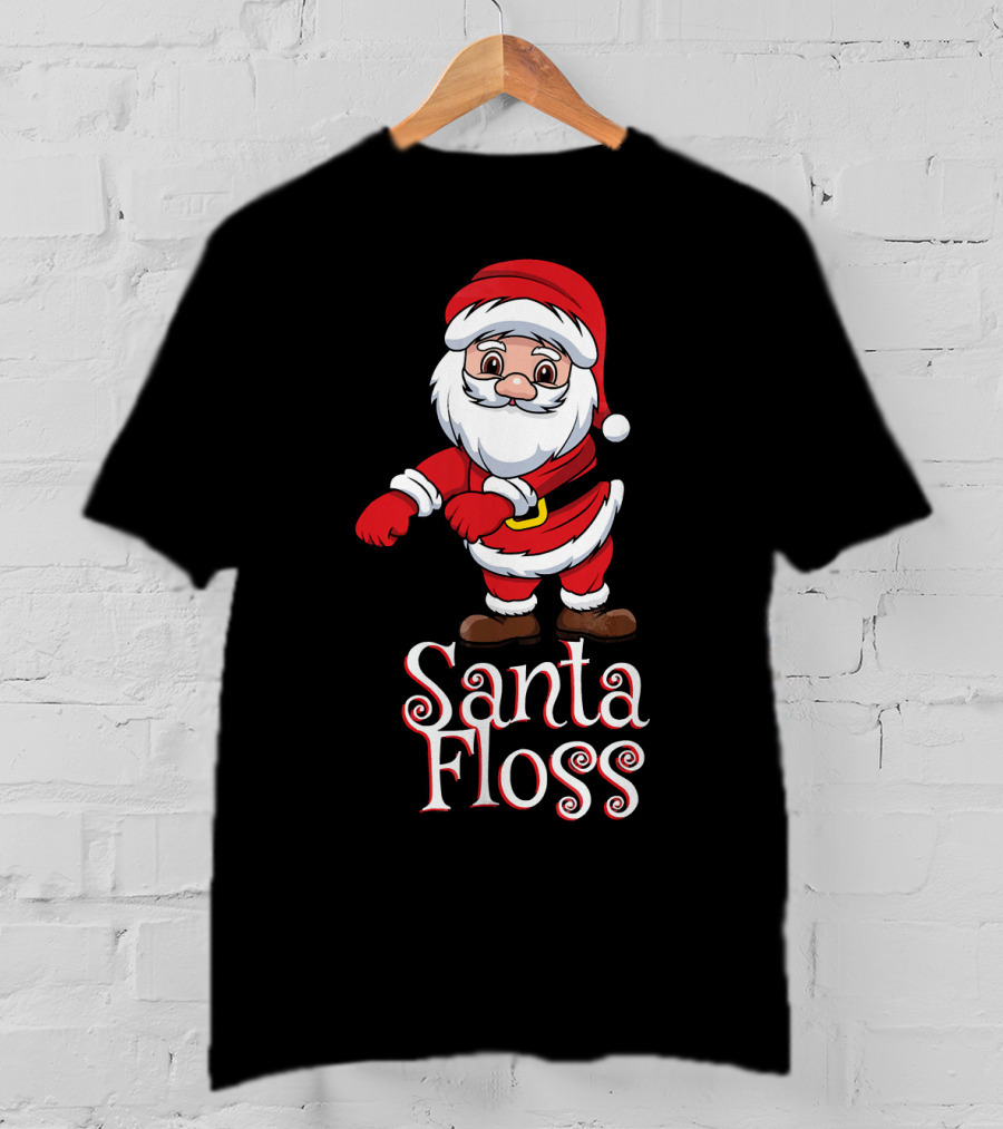 Santa Floss Christmas Hand Drawn Santa⟩ T-Shirt