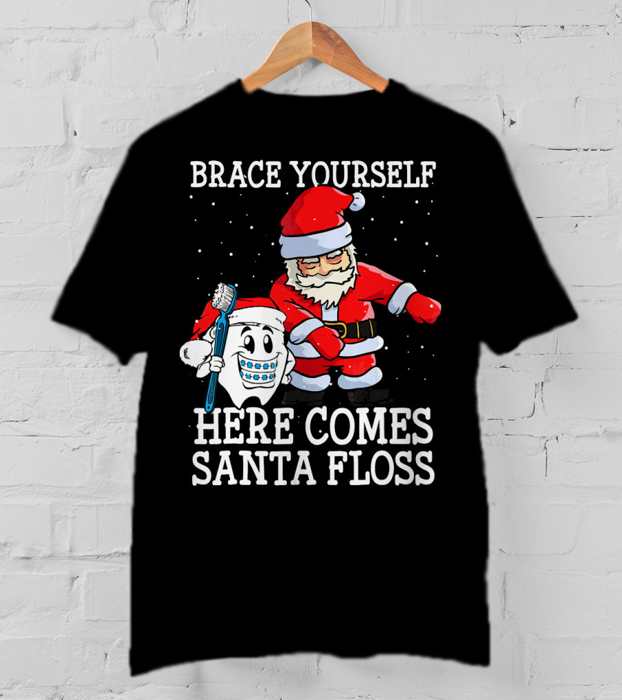 Brace Yourself Here Comes Santa Floss T-Shirt
