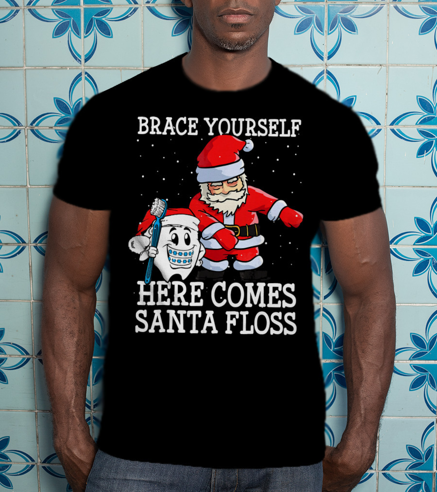Brace Yourself Here Comes Santa Floss T-Shirt