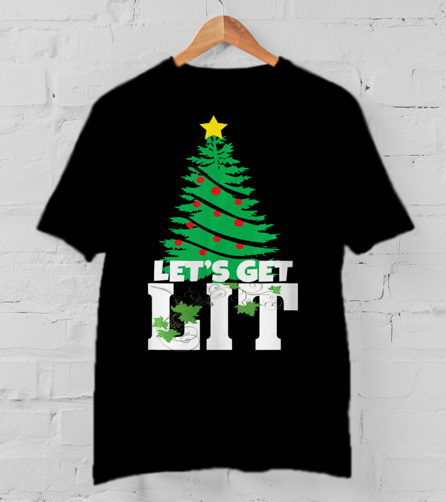 Let's Get Lit Christmas Tree T-Shirt