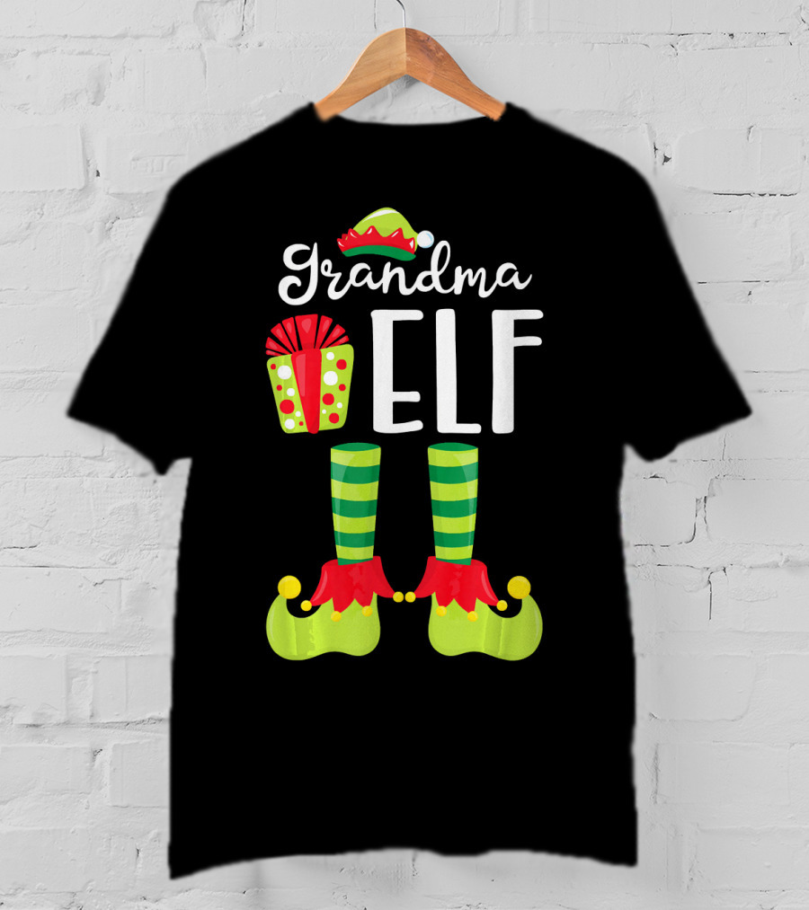 Grandma Elf Family Christmas Elf T-Shirt