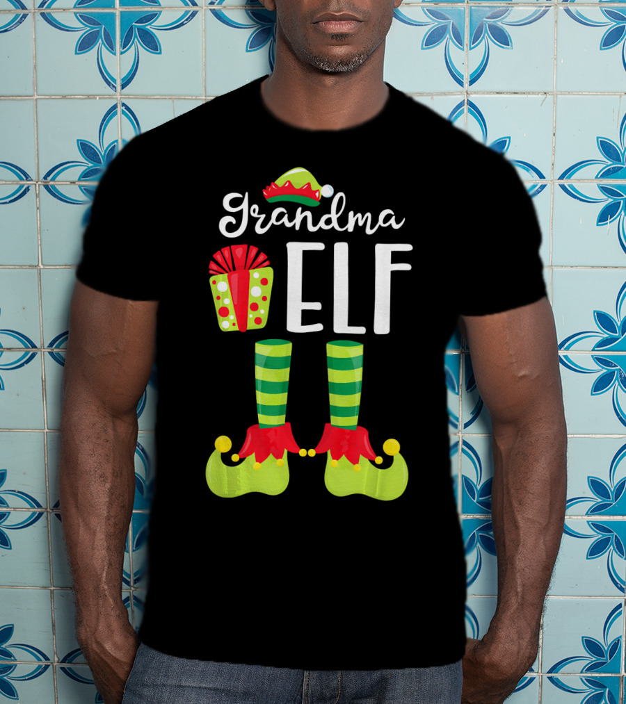 Grandma Elf Family Christmas Elf T-Shirt