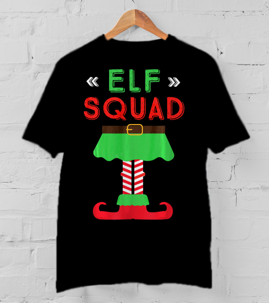 Elf Squad Christmas Holiday Funny Festive T-Shirt