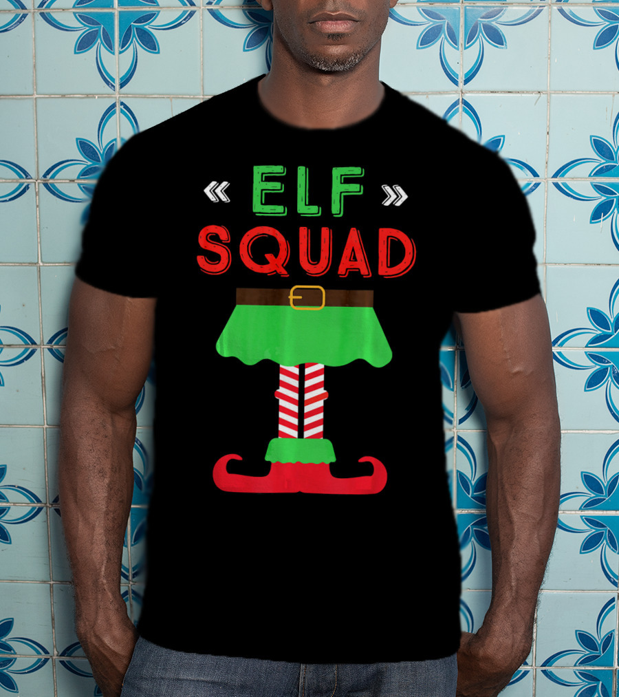 Elf Squad Christmas Holiday Funny Festive T-Shirt
