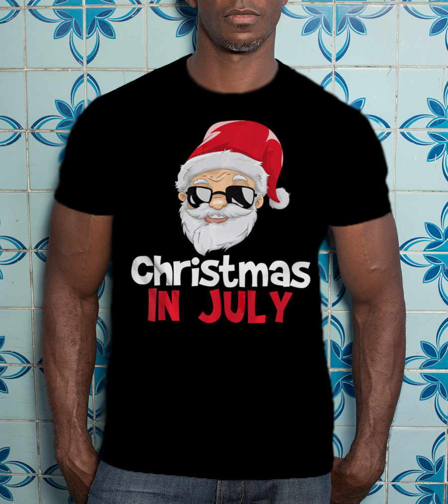 Christmas In July Santa Claus Iconic Holiday T-Shirt