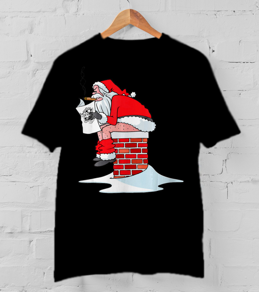 Merry Christmas Santa Claus Chimney Humor T-Shirt