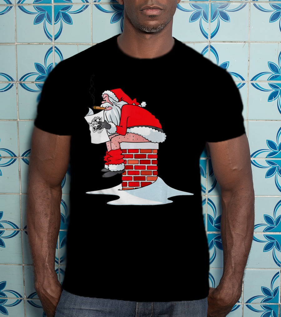 Merry Christmas Santa Claus Chimney Humor T-Shirt