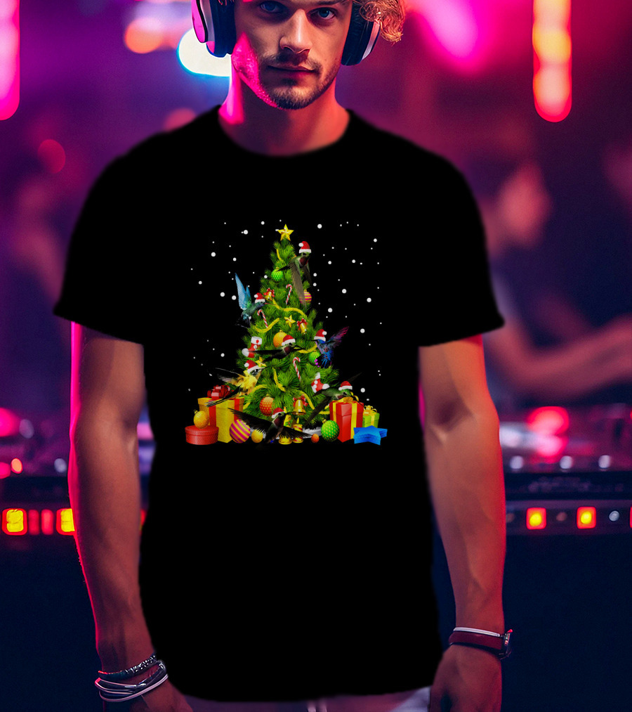 Funny Christmas Hummingbirds Bird Lover Holiday T-Shirt