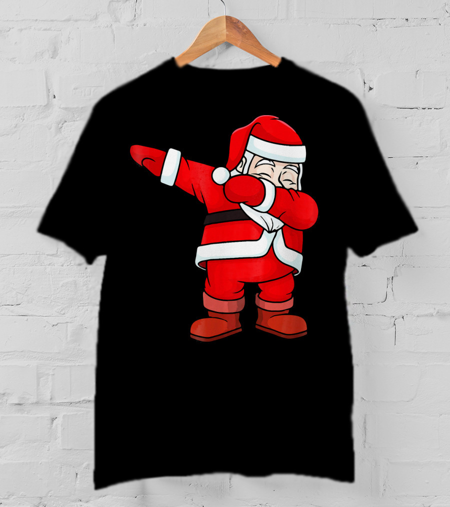 Dabbing Santa Claus Christmas Dance Pose Holiday Fun T-Shirt