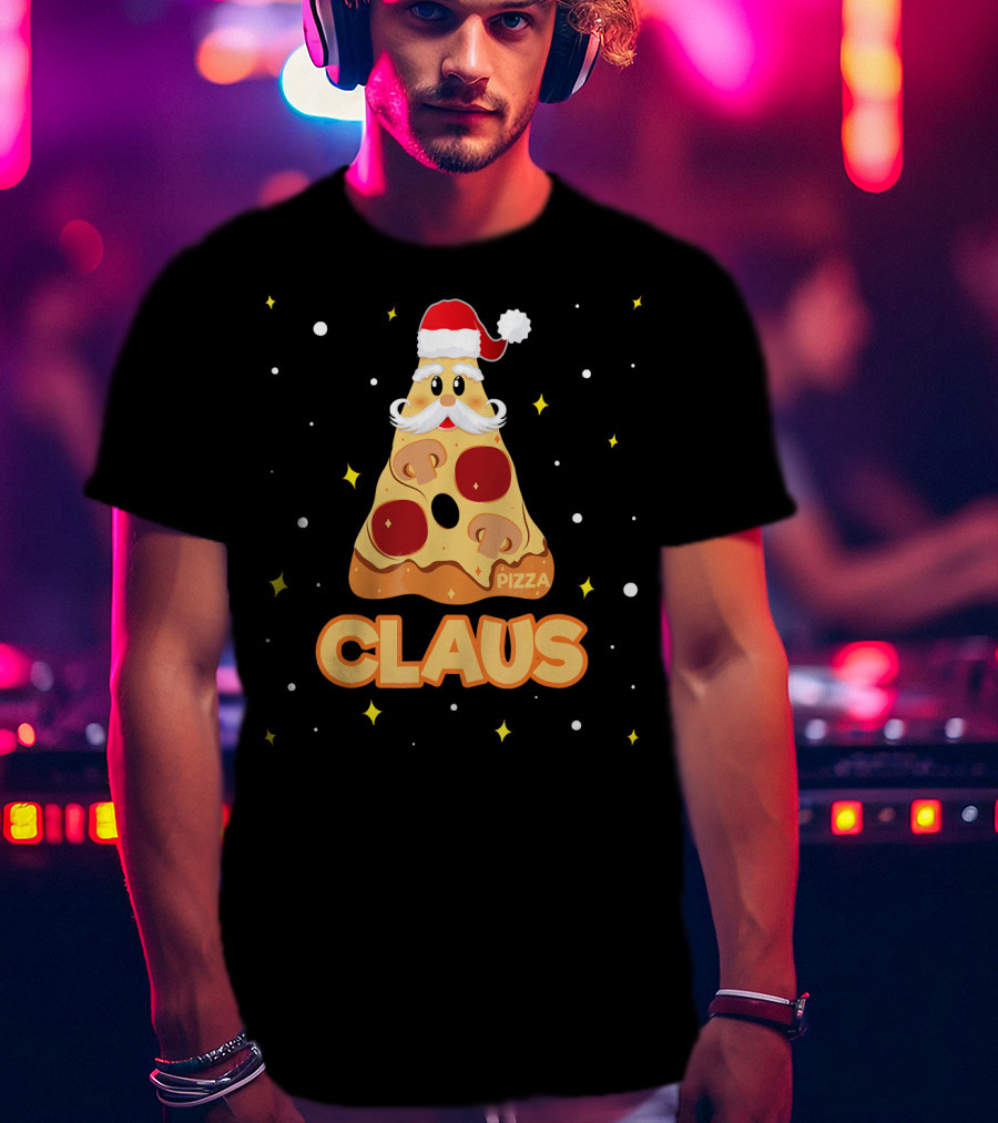 Pizza Claus Funny Santa Merry Crustmas T-Shirt