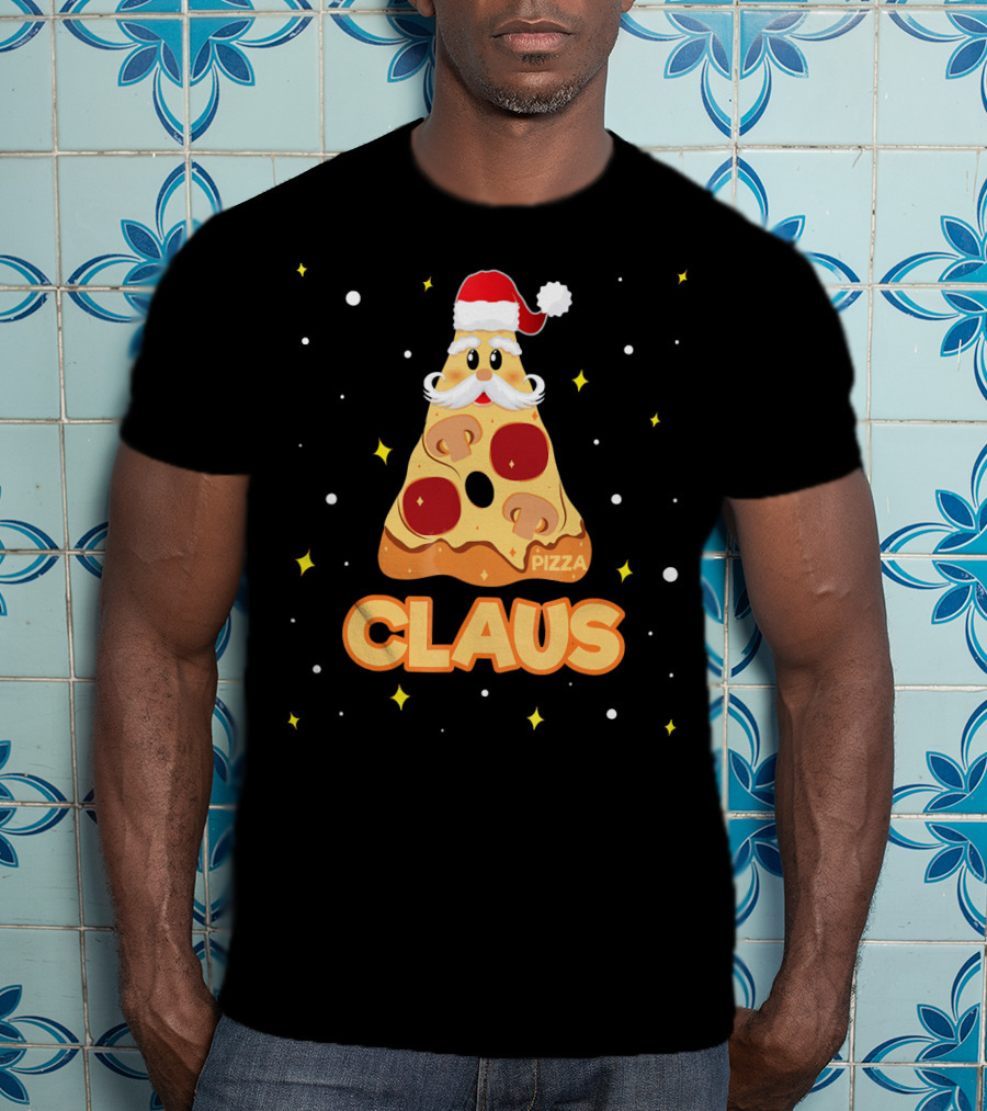 Pizza Claus Funny Santa Merry Crustmas T-Shirt