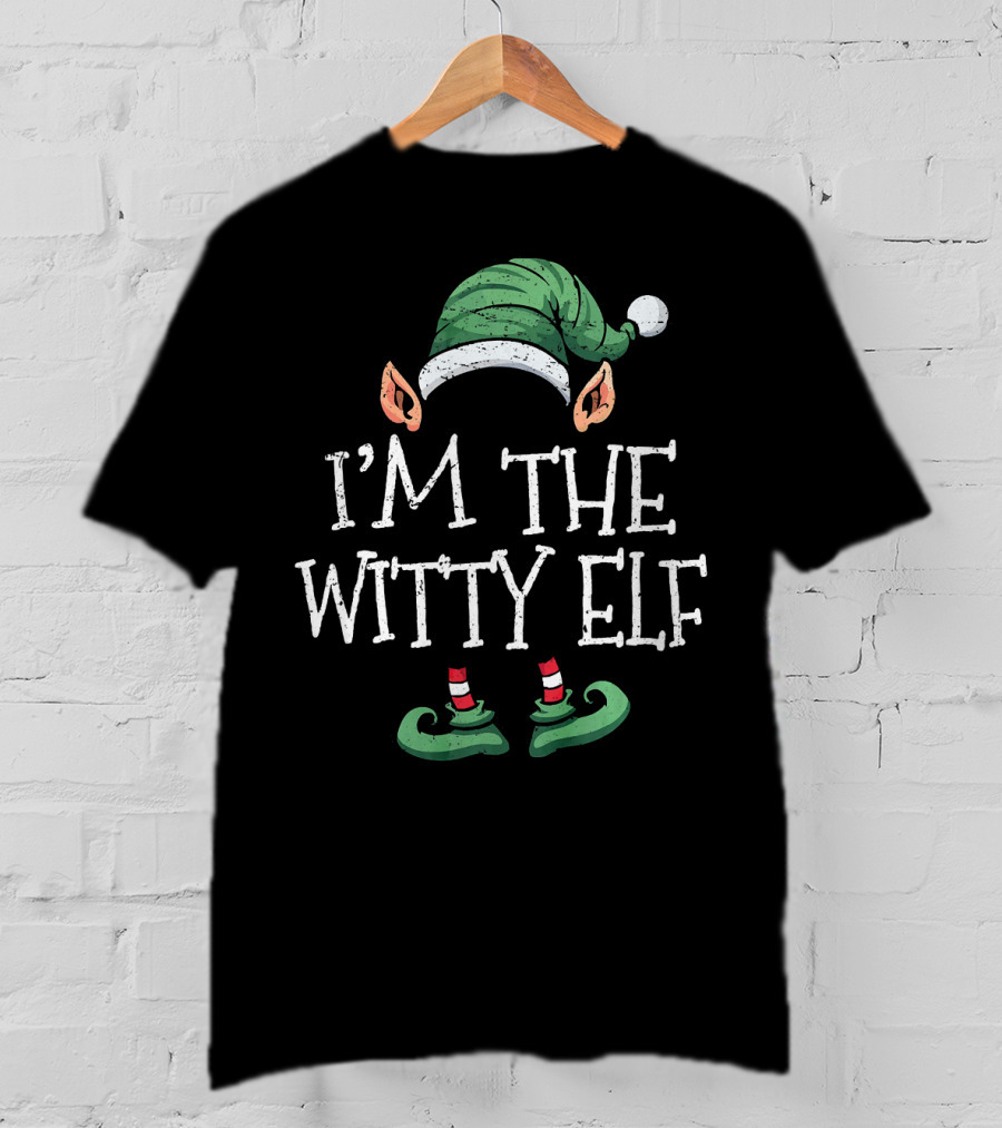 I'm The Witty Elf Matching Family Group Christmas Costume T-Shirt