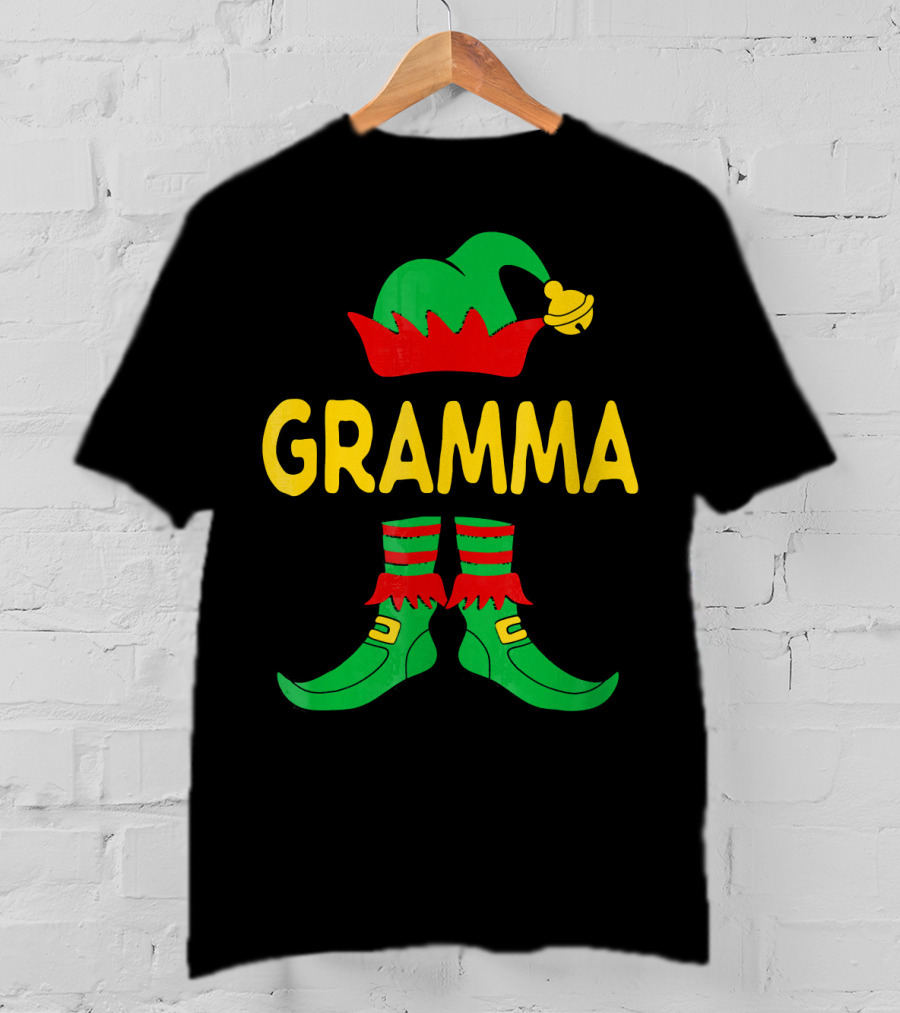 Gramma Elf Christmas Family Matching Outfit Holiday T-Shirt