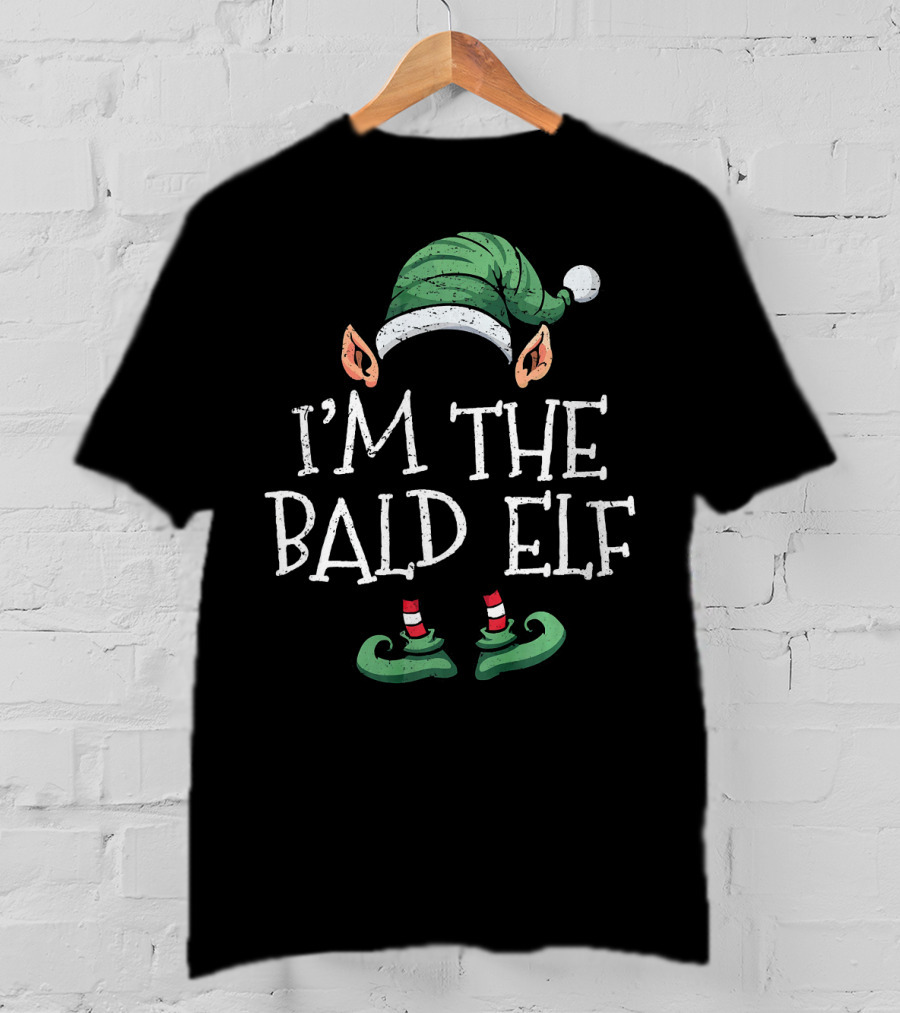 I'm The Bald Elf Christmas Family Group Matching T-Shirt