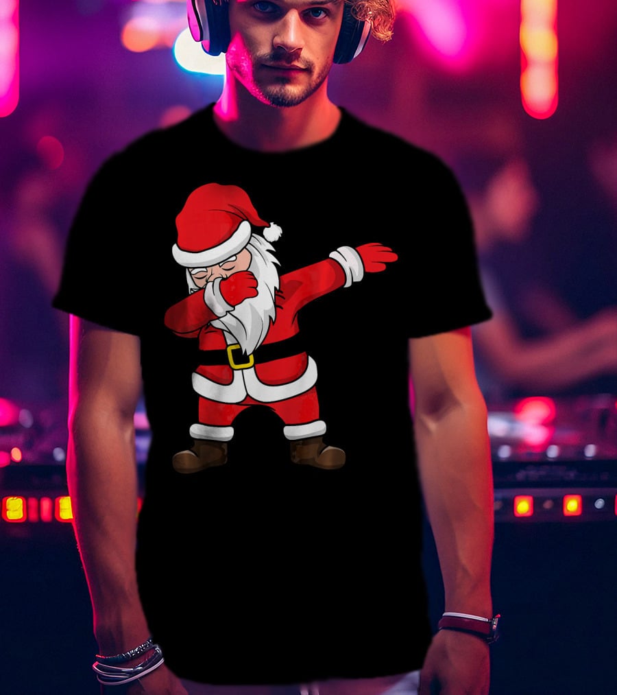 Dabbing Santa Kids Funny Claus Dab Christmas Dance T-Shirt