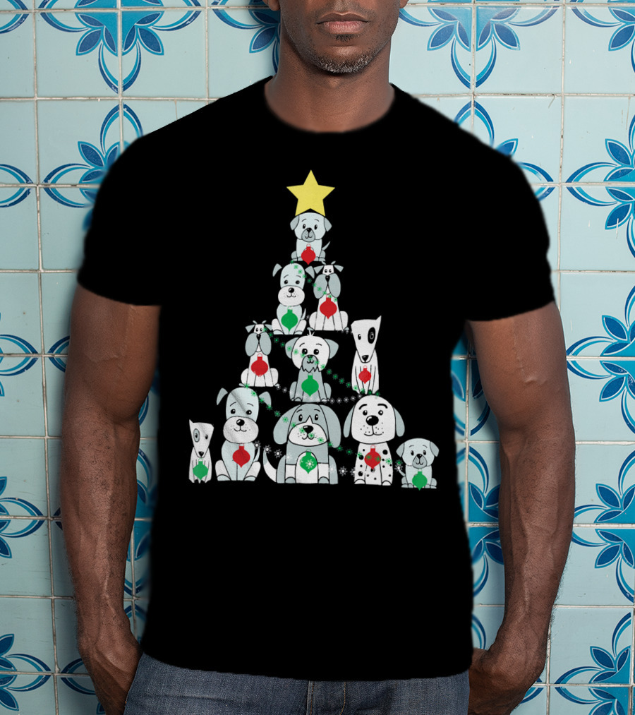 Christmas Dog Tree With Star T-Shirt