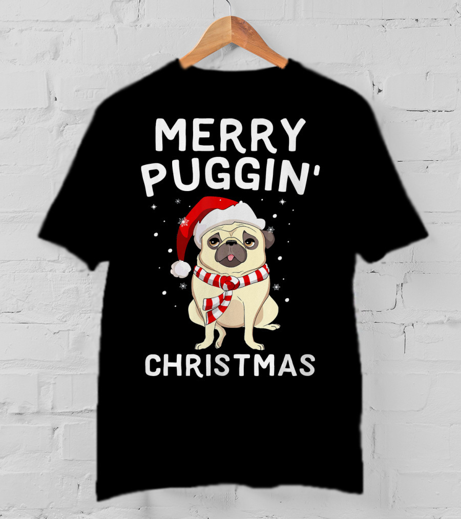 Merry Puggin' Christmas Santa Pug Holiday T-Shirt