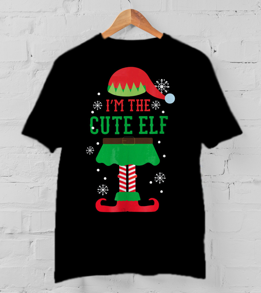 I'm The Cute Elf With Snowflakes T-Shirt
