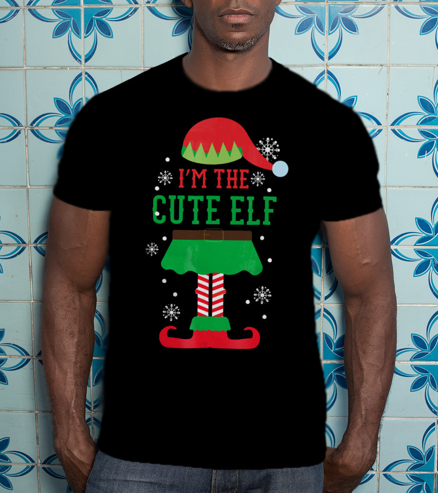 I'm The Cute Elf With Snowflakes T-Shirt